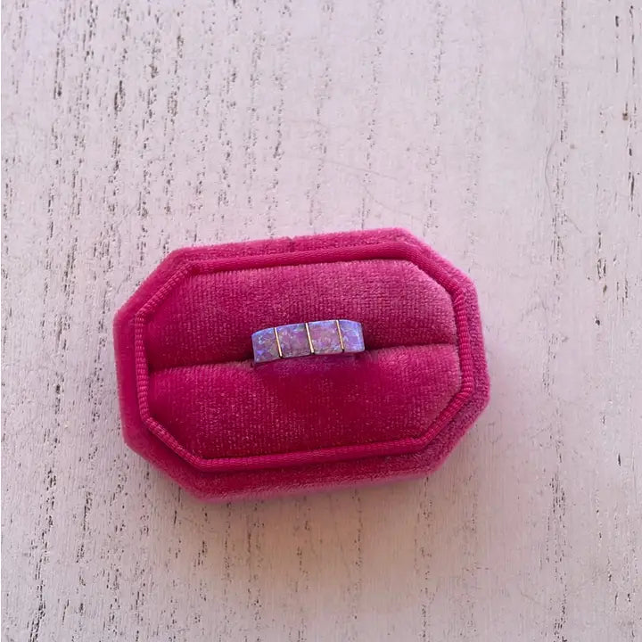 Sterling Silver Pink Stackable Ring