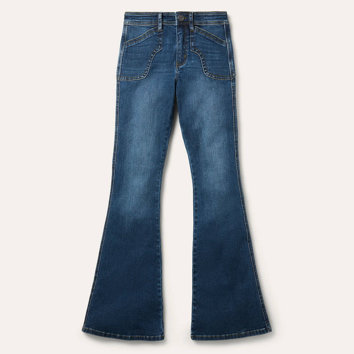 Stetson Women's No. 921 High Rise Western Flare Jean in Medium Wash