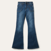 Stetson Women's No. 921 High Rise Western Flare Jean in Medium Wash