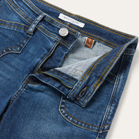 Stetson Women's No. 921 High Rise Western Flare Jean in Medium Wash