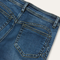 Stetson Women's No. 921 High Rise Western Flare Jean in Medium Wash