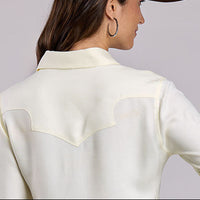 Stetson Women's L/S Western Snap Shirt in Cream
