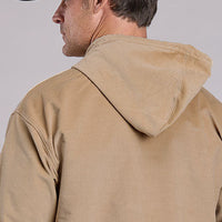 Stetson Unisex Embroidered Block Letter Hoodie in Khaki