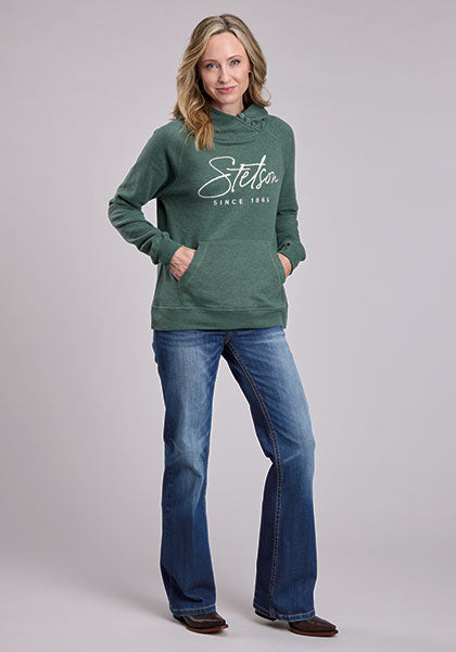 Stetson Women's Since 1865 Hoodie in Green