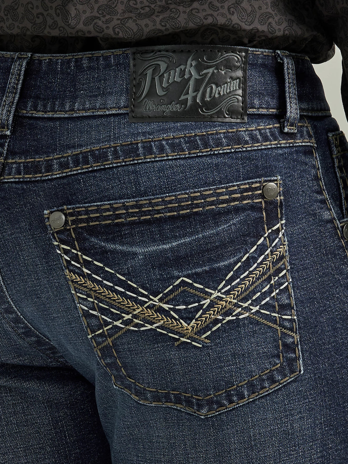 Wrangler Men's Rock 47 Slim Straight Jean In Cowboy Kiss