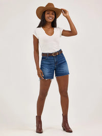 Wrangler Women's High Rise Cowboy Shorts in Samantha