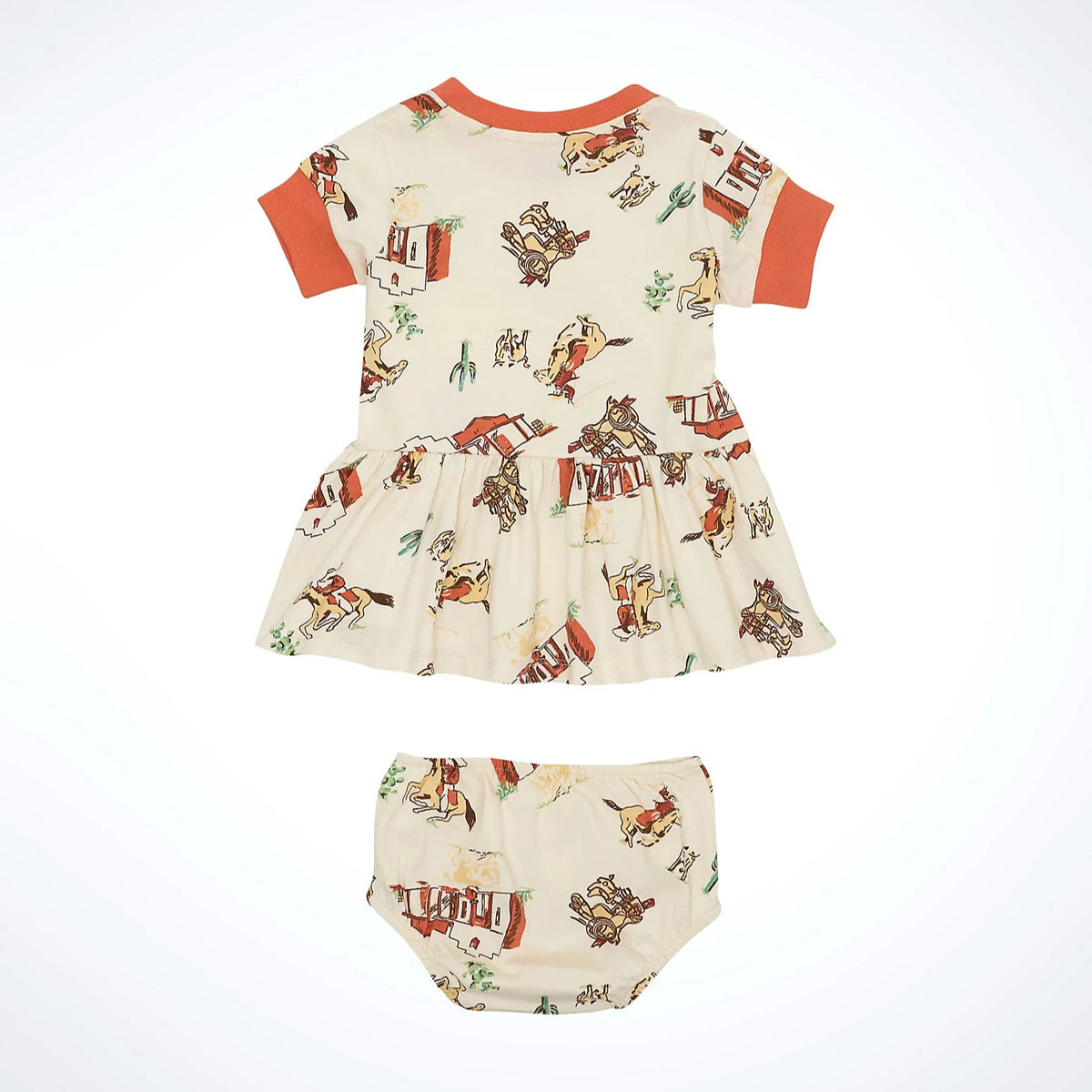 Wrangler Baby & Toddler Girl's Western Print Drop Waist Dress in White