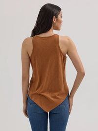 Wrangler Retro Women's Bandana Diamond Front Tank in Sienna Brown