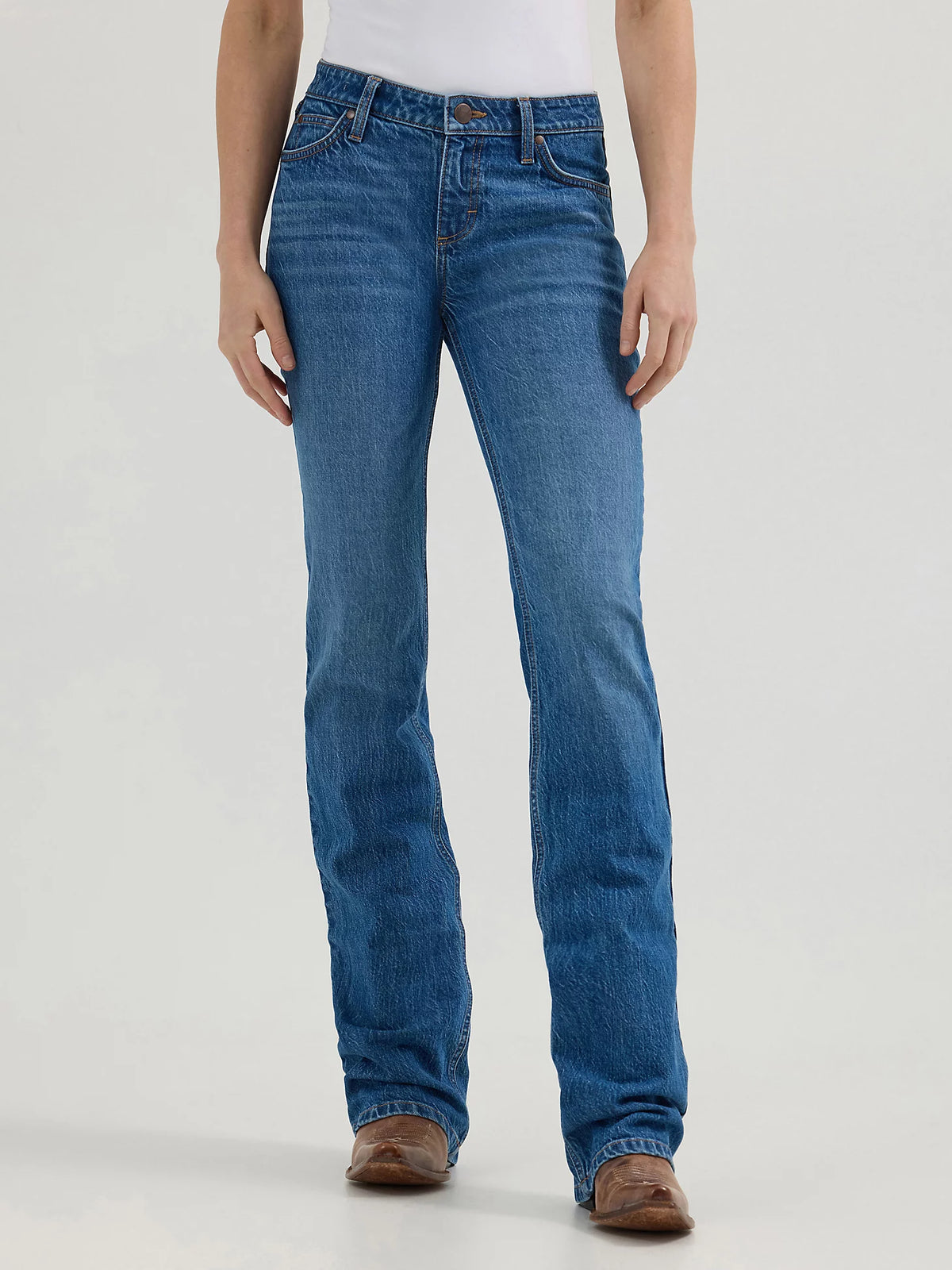Wrangler Retro Women's Mae Mid Rise Bootcut Jean in Khloe