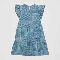 Wrangler Girl's Ruffled Sleeve Denim Dress