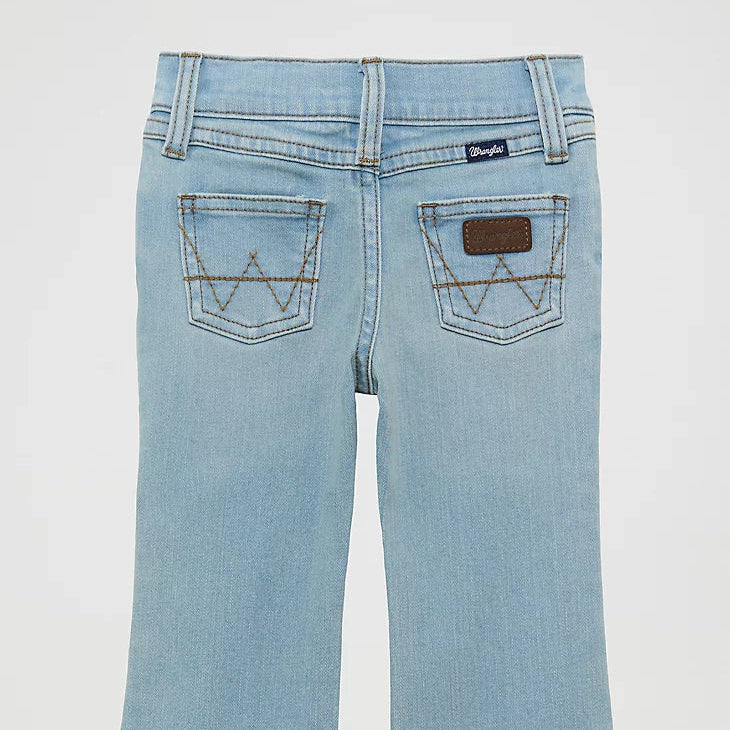 Wrangler Baby & Toddler Boy's Stitched Pocket Western Slim Bootcut Jean in Beach Wash