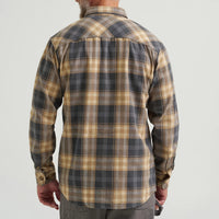 Wrangler Men's Riggs Workwear L/S Flannel Foreman Plaid Shirt in Asphalt (Available in Plus Sizes)