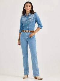 Wrangler Women's Retro L/S Denim Cowboy Snap Shirt