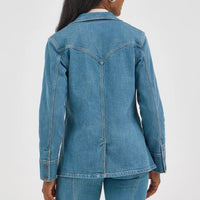 Wrangler Retro Women's Denim Blazer in Light Denim