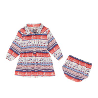 Wrangler Baby & Toddler Girl's L/S Western Print Dress in Pink