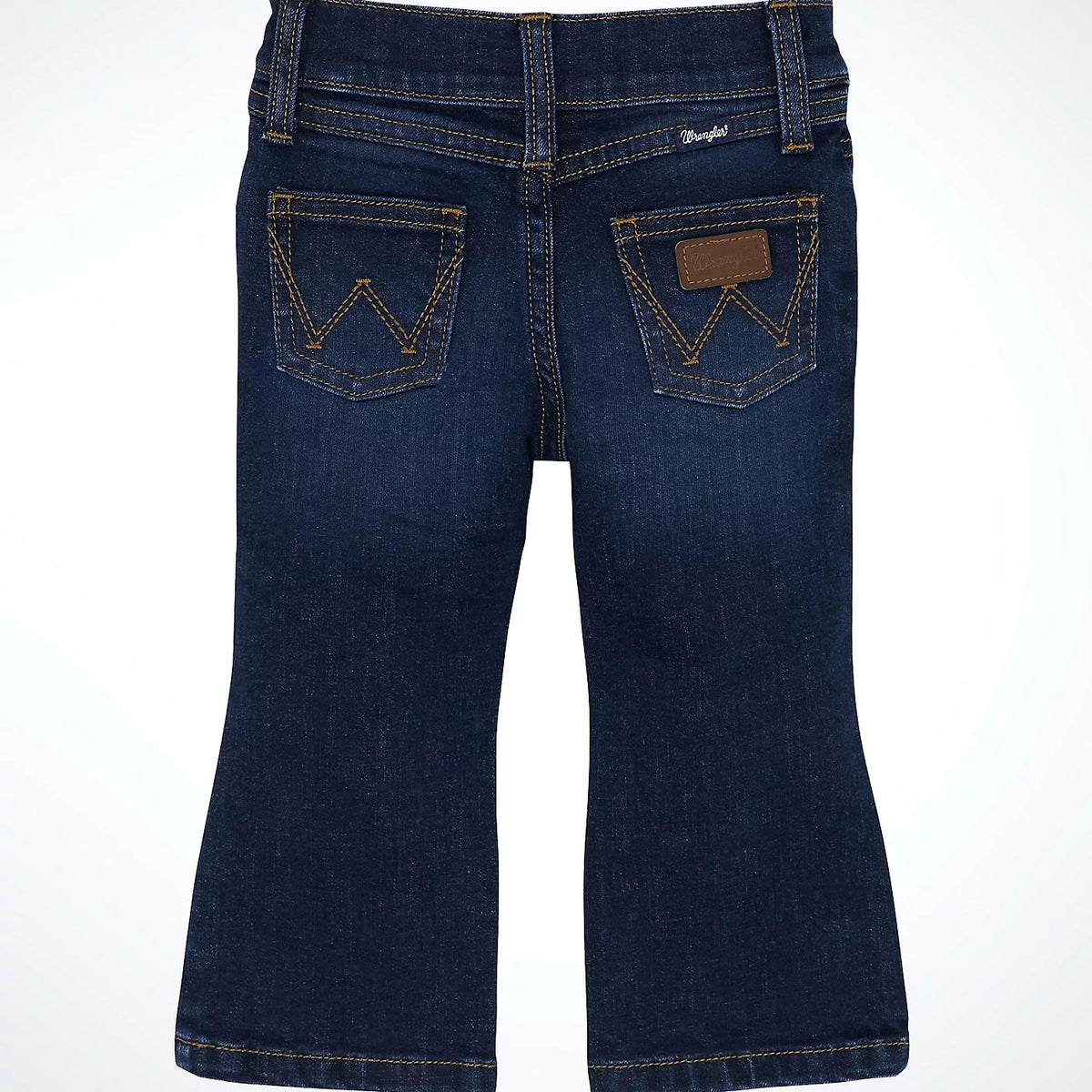 Wrangler Baby and Toddler Boy's Stitched Pocket Slim Boot Jean in Bunkhouse