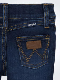 Wrangler Baby and Toddler Boy's Stitched Pocket Slim Boot Jean in Bunkhouse