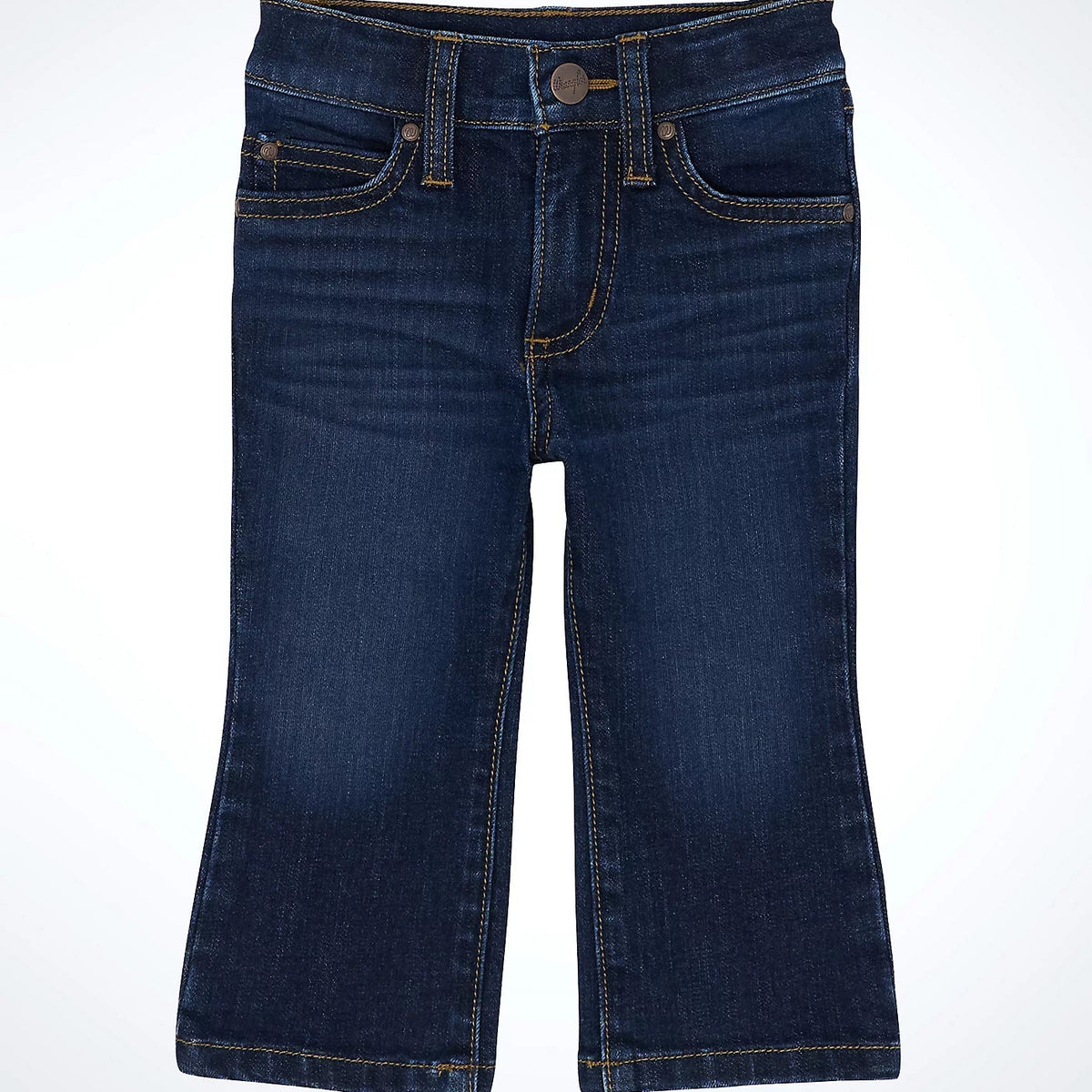 Wrangler Baby and Toddler Boy's Stitched Pocket Slim Boot Jean in Bunkhouse