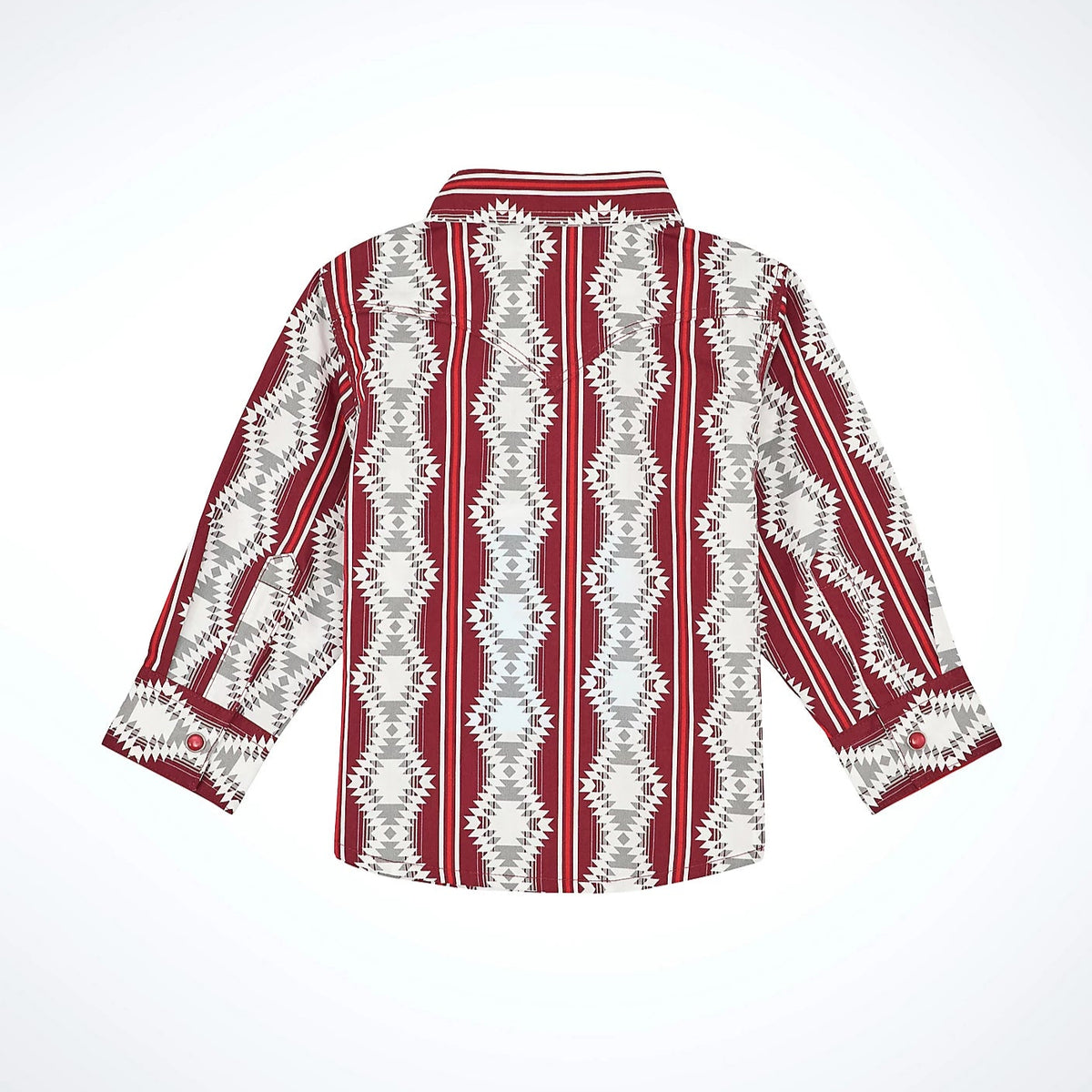 Wrangler Baby & Toddler Boy's L/S  Checotah Snap Shirt in Burgundy Shadow