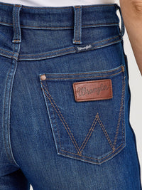 Wrangler Retro Women's Bailey High Rise Pieced Trumpet Flare Jean in Melody