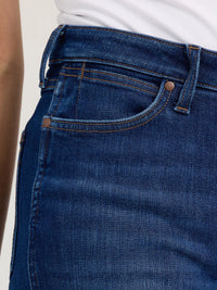 Wrangler Retro Women's Bailey High Rise Pieced Trumpet Flare Jean in Melody