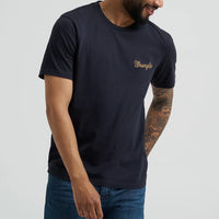 Wrangler Men's S/S Cowboy Back Graphic T-Shirt in Dark Navy