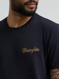 Wrangler Men's S/S Cowboy Back Graphic T-Shirt in Dark Navy
