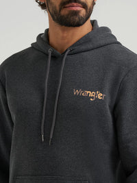 Wrangler Men's Cowboy Graphic Pullover Hoodie in Dark Cowboy