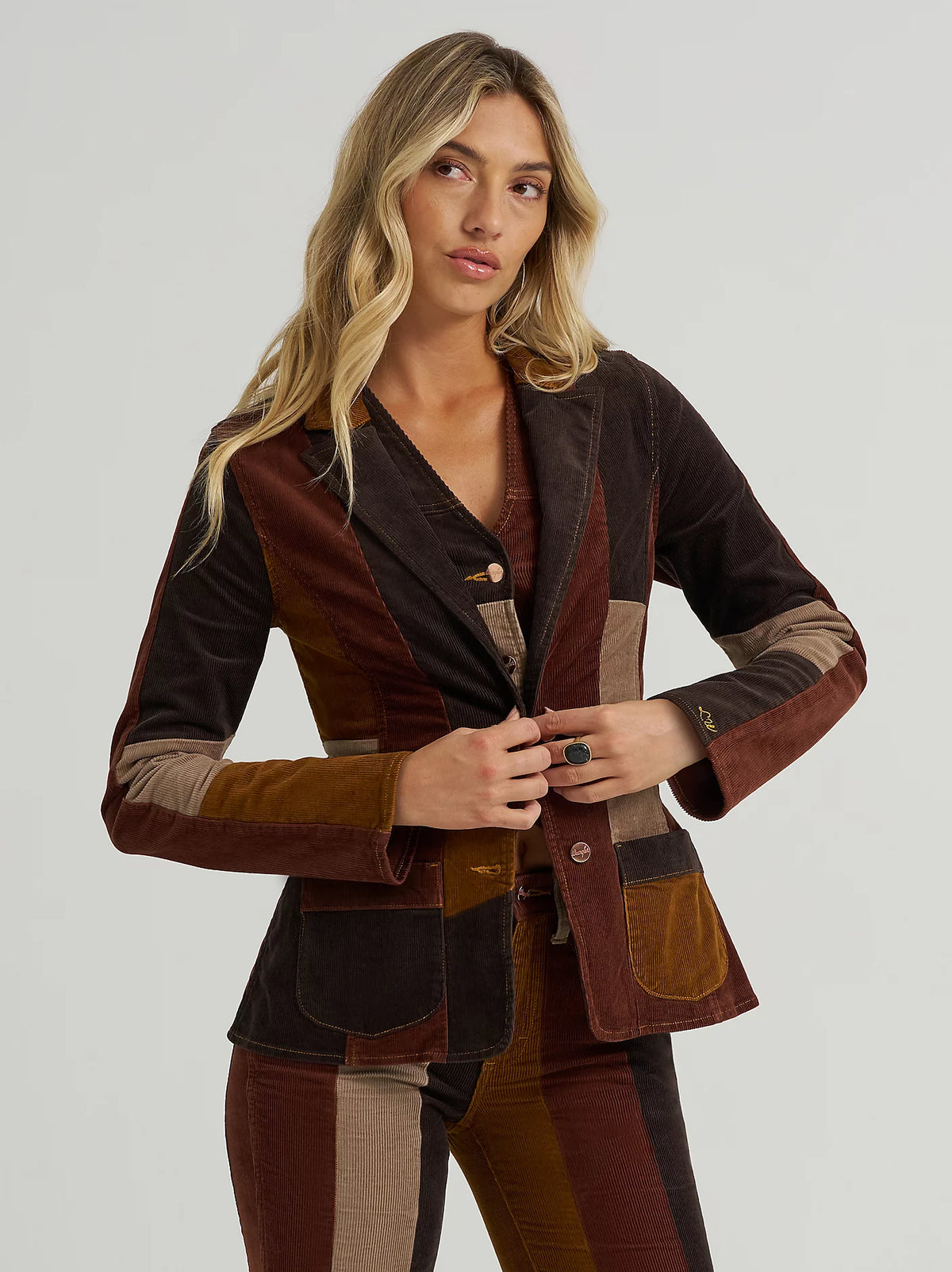 Wrangler X Lainey Wilson Patchwork Corduroy Blazer