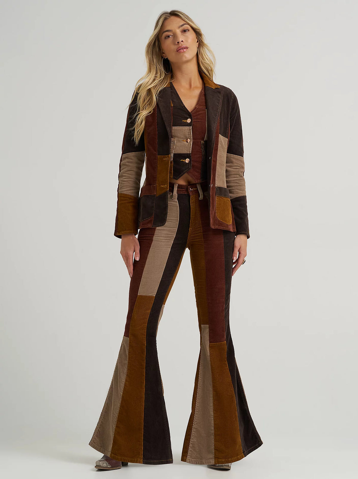 Wrangler X Lainey Wilson Patchwork Corduroy Blazer