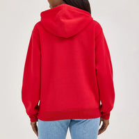 Wrangler Retro Women's Bold Logo Hoodie in Berry Red