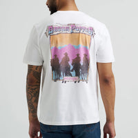 Wrangler Men's S/S Reissue Brushpopper Graphic Tee in Bright White