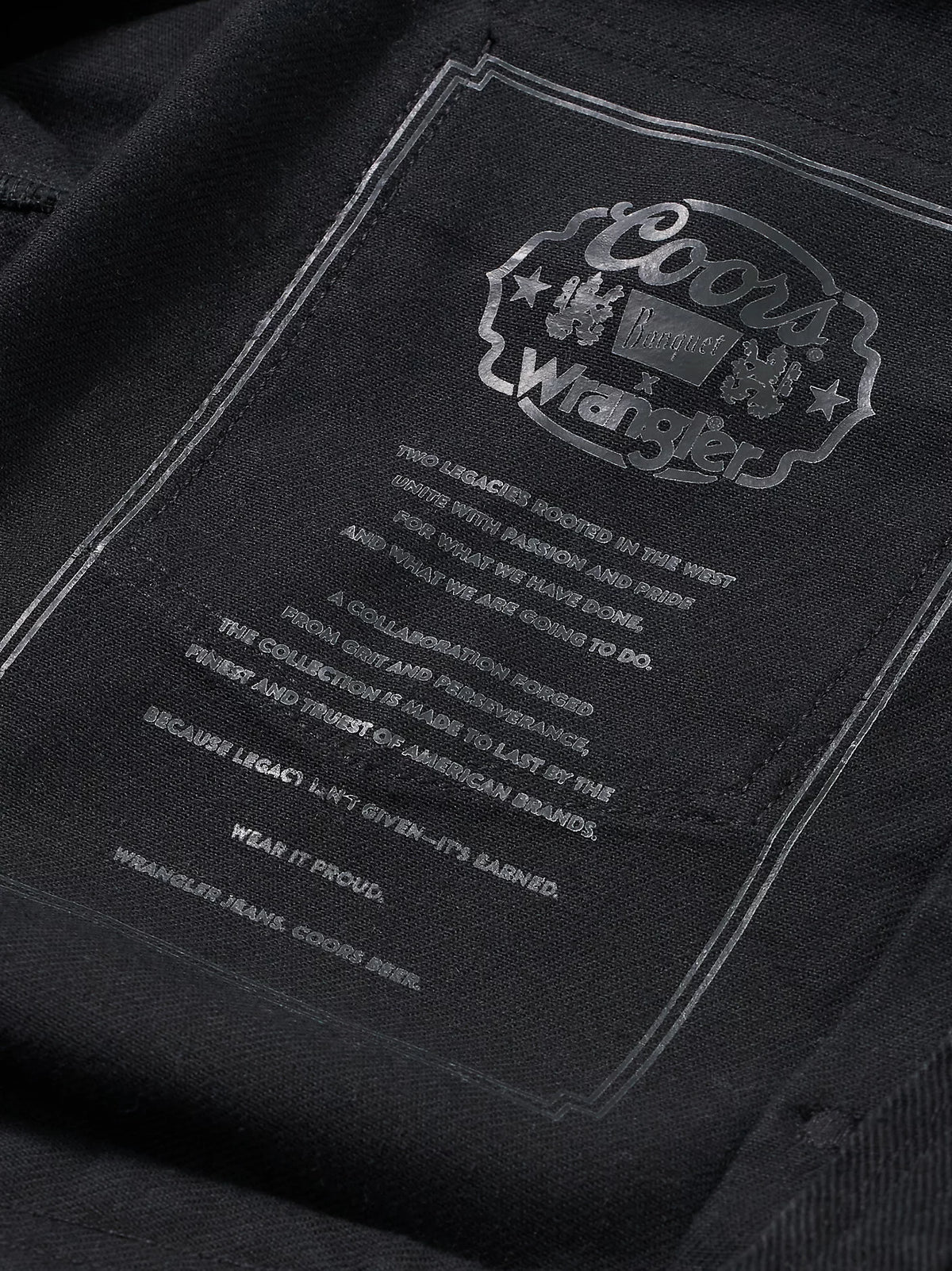 Wrangler x Coors Men's Pinnacle Jacket in Washed Black