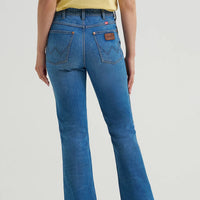 Wrangler Retro x Coors Women's Bailey High Rise Flare Jean in Golden Blue