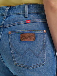 Wrangler Retro x Coors Women's Bailey High Rise Flare Jean in Golden Blue