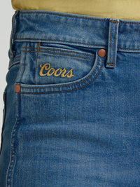 Wrangler Retro x Coors Women's Bailey High Rise Flare Jean in Golden Blue