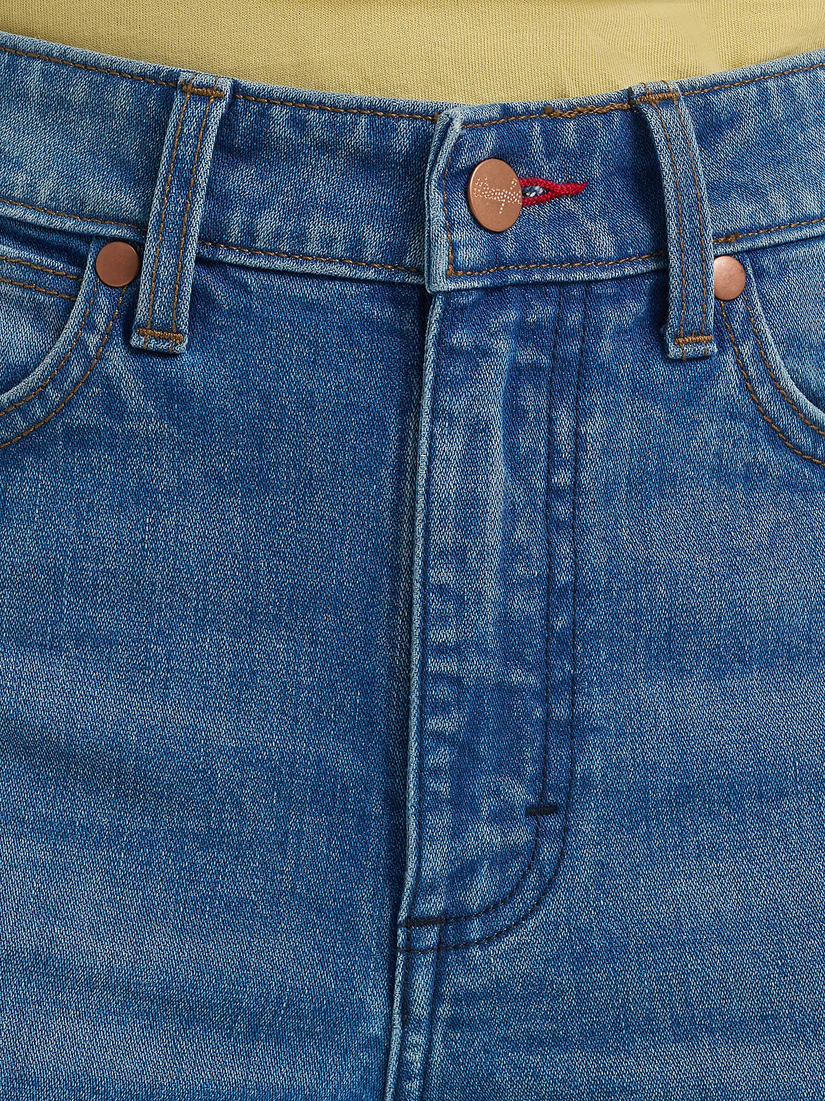 Wrangler Retro x Coors Women's Bailey High Rise Flare Jean in Golden Blue