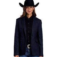 Stetson Women's Stretch Denim Blazer in Blue