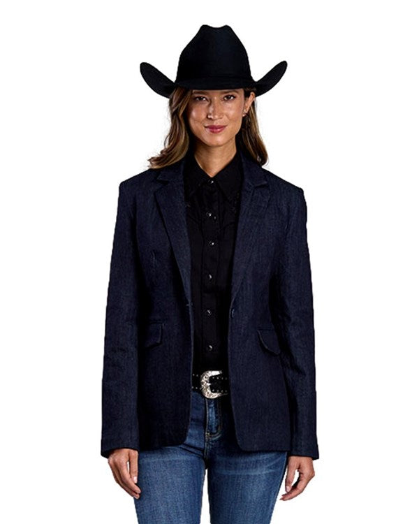 Stetson Women's Stretch Denim Blazer in Blue