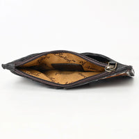 American Darling Buckstitched Floral Tooled Leather Card Wallet