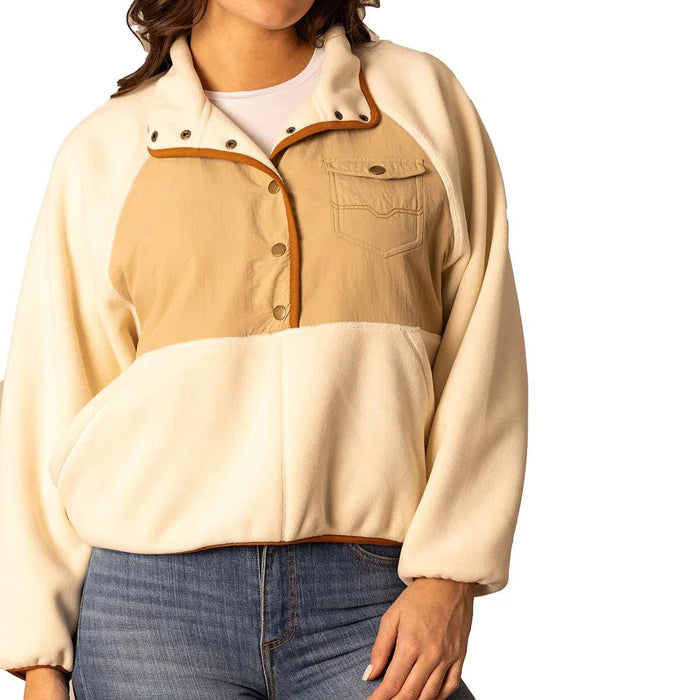 Kimes Ranch Women's Josie Quarter Snap Fleece Sweater in Natural