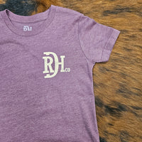 Red Dirt Hat Co. Youth "Tooled Leather" Graphic Tee in Burgundy