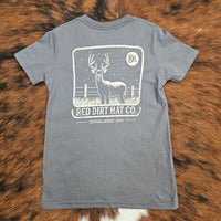 Red Dirt Hat Co. Youth "Big Buck" Graphic Tee in Grey