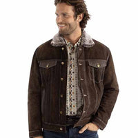 Scully Men's Suede Jacket in Chocolate
