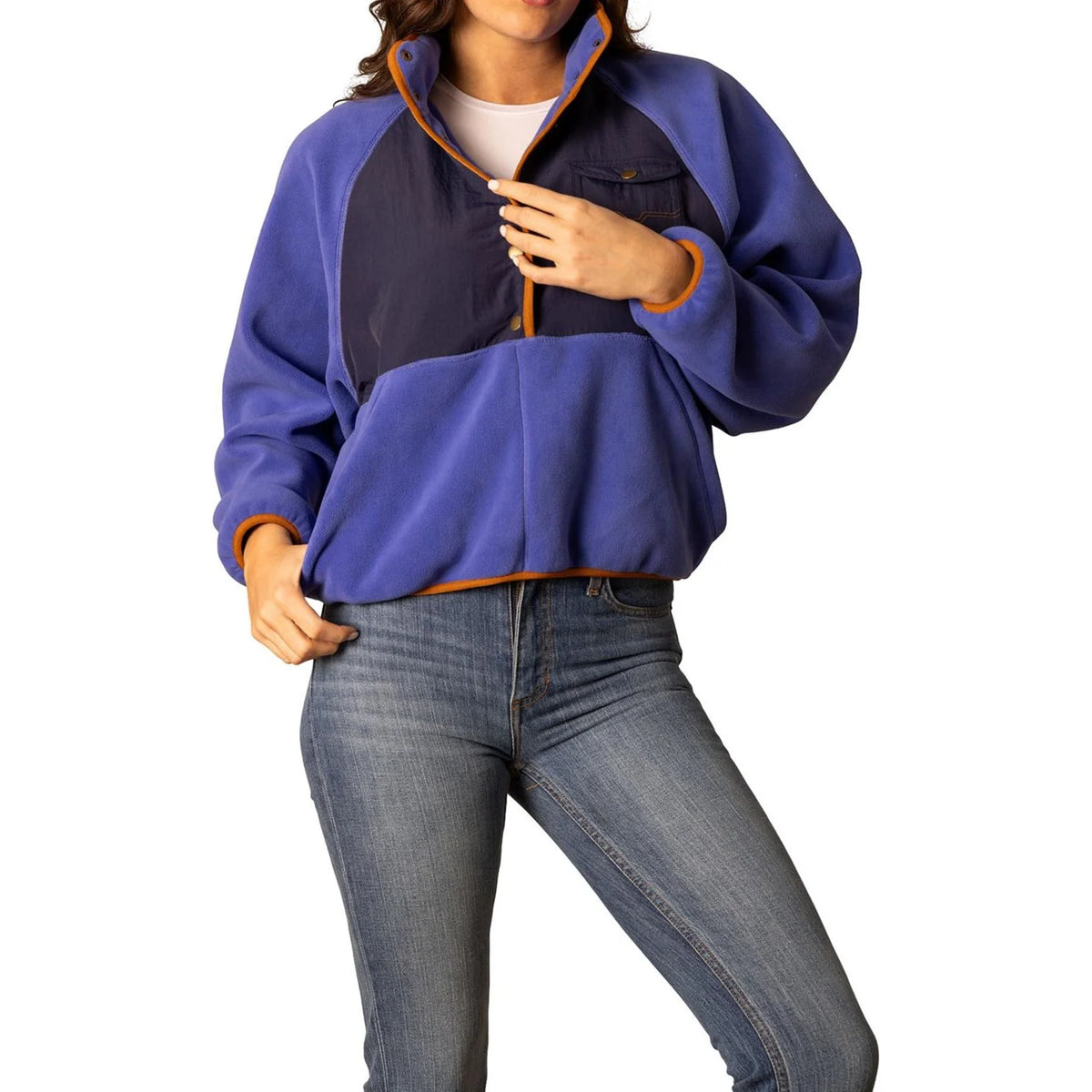 Kimes Ranch Women's Josie Quarter Snap Fleece Sweater in Blue