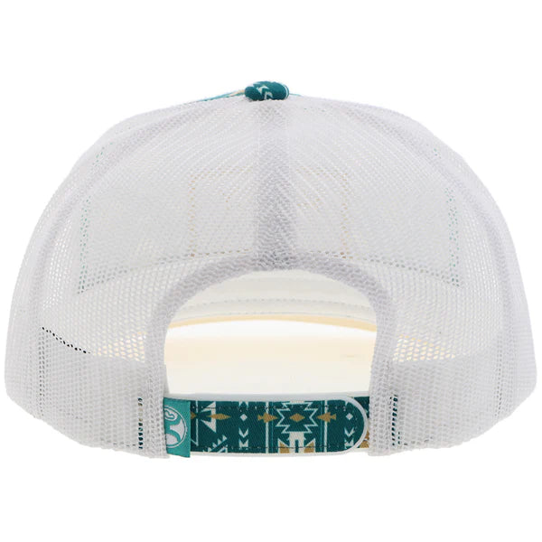 Hooey Youth "Doc" Teal & White Aztec Trucker Hat