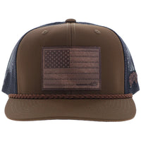 Hooey Youth "Liberty Roper" Rope Trucker Hat in Brown & Black