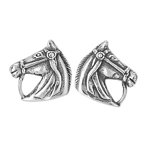 Bridled Horse Sterling Silver Studs