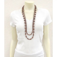 34" Handmade Two Strand Copper Navajo Inspired Bead Necklace