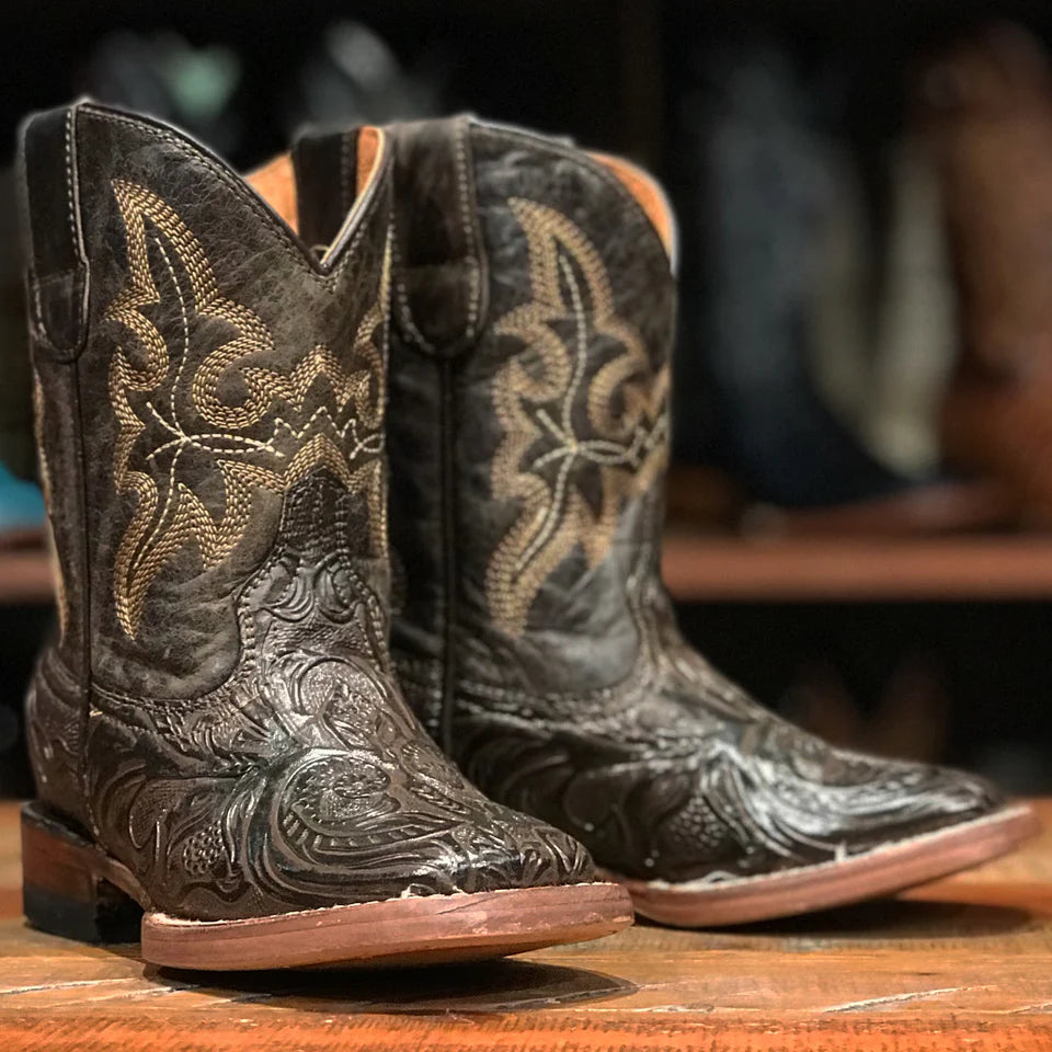 Tanner Mark Kids Archer Tooled Western Boots